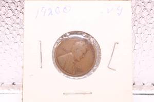 lot 402 image: 1920 D Lincoln Wheat Cent