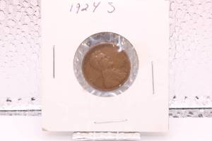 lot 410 image: 1924 S Lincoln Wheat Cent Good