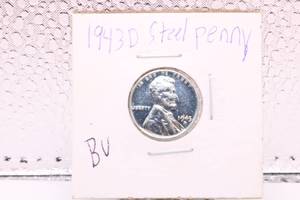 lot 431 image: 1943 D Lincoln Wheat Cent Steel