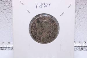 lot 449 image: France 1 Franc Ceres 1881 Silver Coin