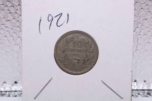 lot 453 image: 1921 Chile 10 Centavos