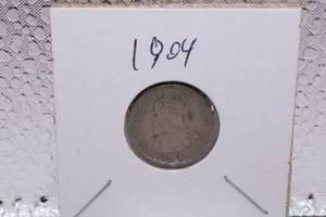 lot 454 image: 1904 Panama Cinco Centesimos Philadelphia Mint 0.900 Silver 10�