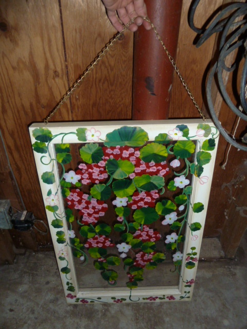 lot 151 image: VERY COOL HAND PAINTED HANGING WINDOW