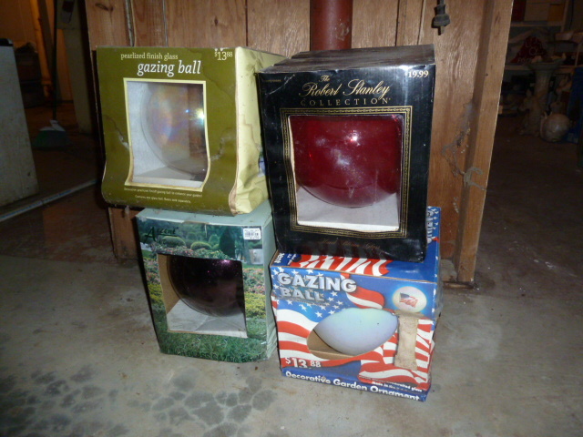 lot 106 image: LOT OF 4 DESIGNER GAZING BALLS