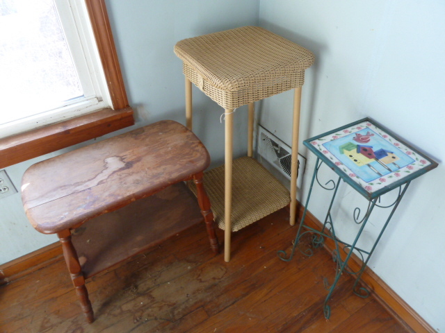 lot 186 image: LOT OF TABLES, PLANT STANDS