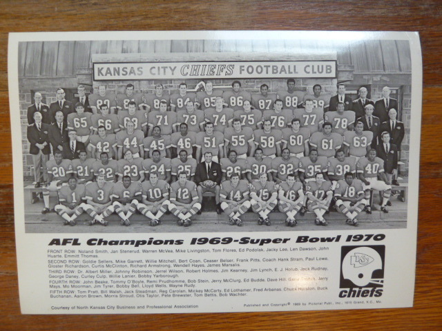 lot 193 image: 1969-1970 CHIEFS TEAM PHOTO