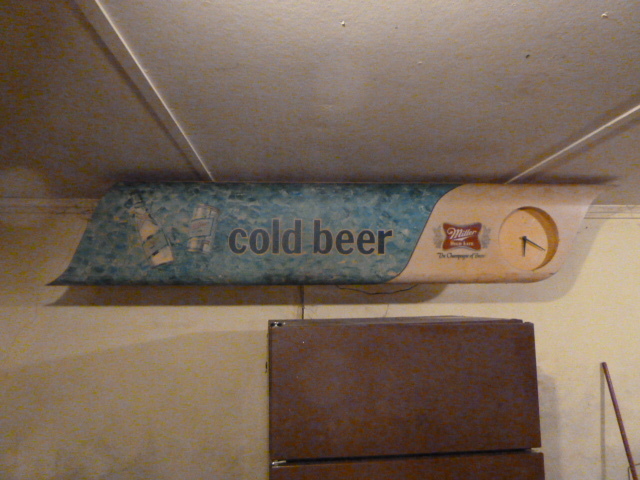 lot 7 image: VERY COOL MILLER HIGH LIFE SIGN  CLOCK
