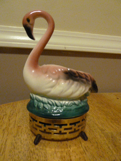 lot 258 image: RARE FLAMINGO PLANTER with STAND
