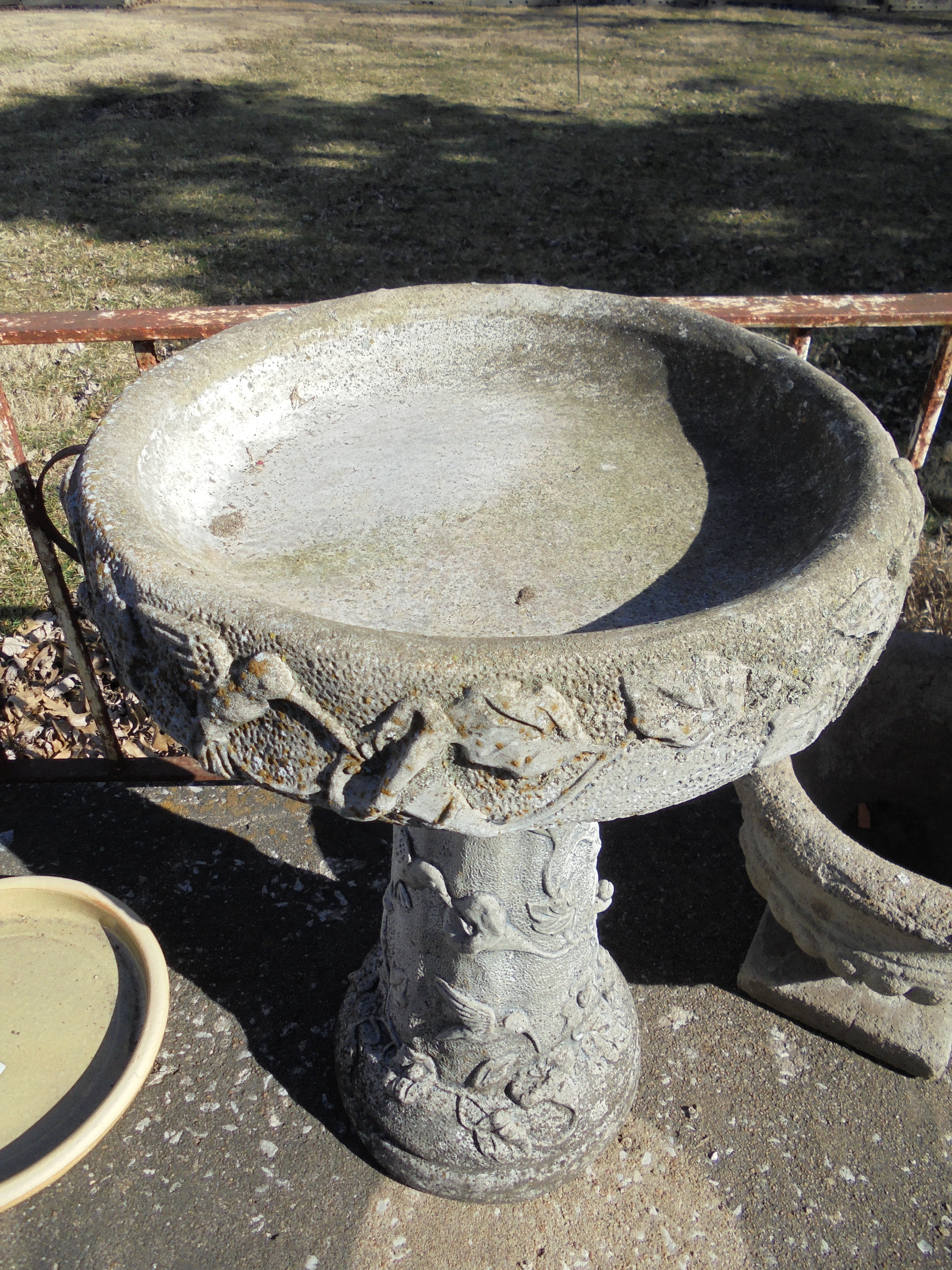 lot 222 image: CONCRETE BIRD BATH