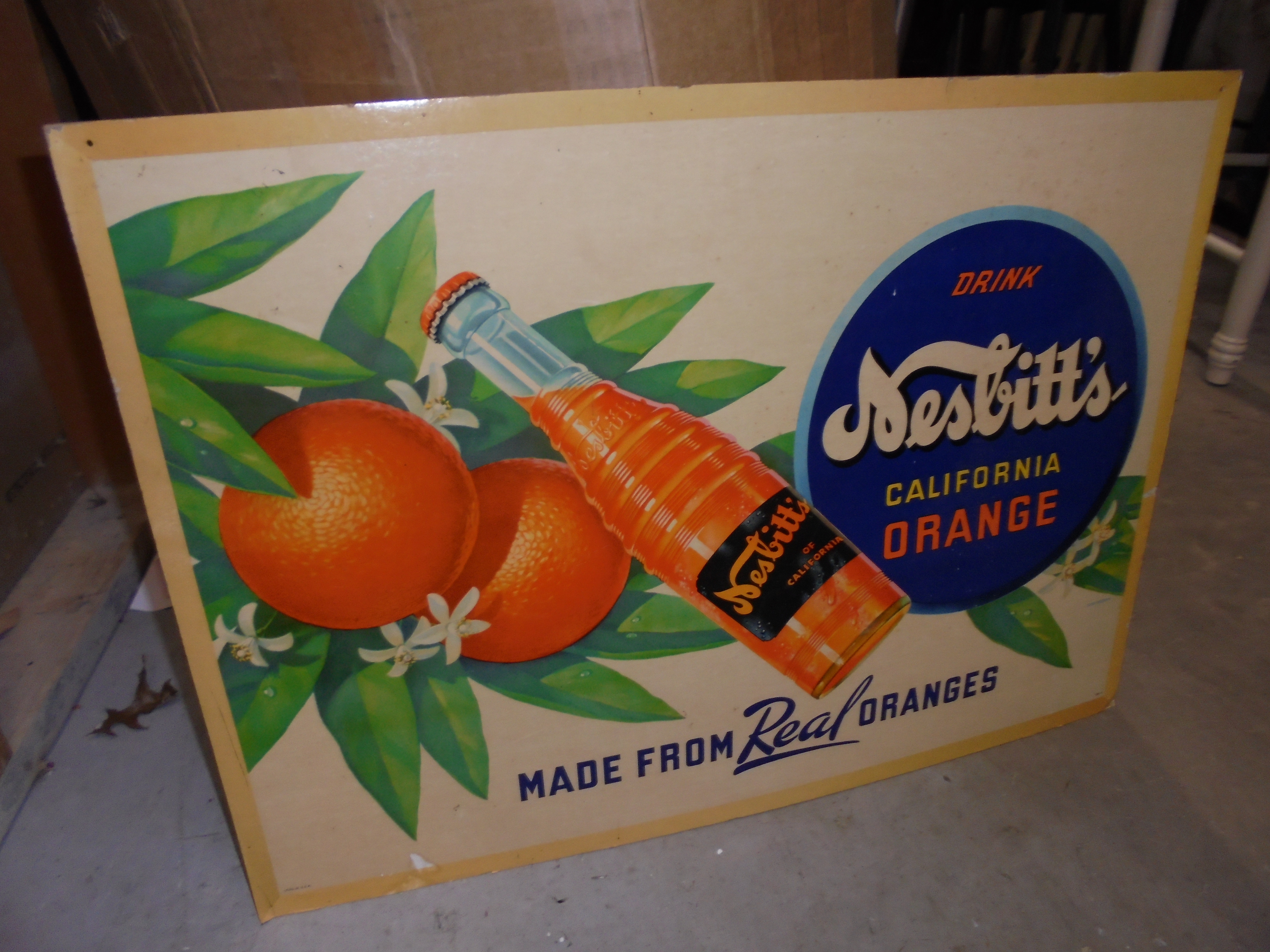 lot 10 image: NESBITTS ORANGE SIGN