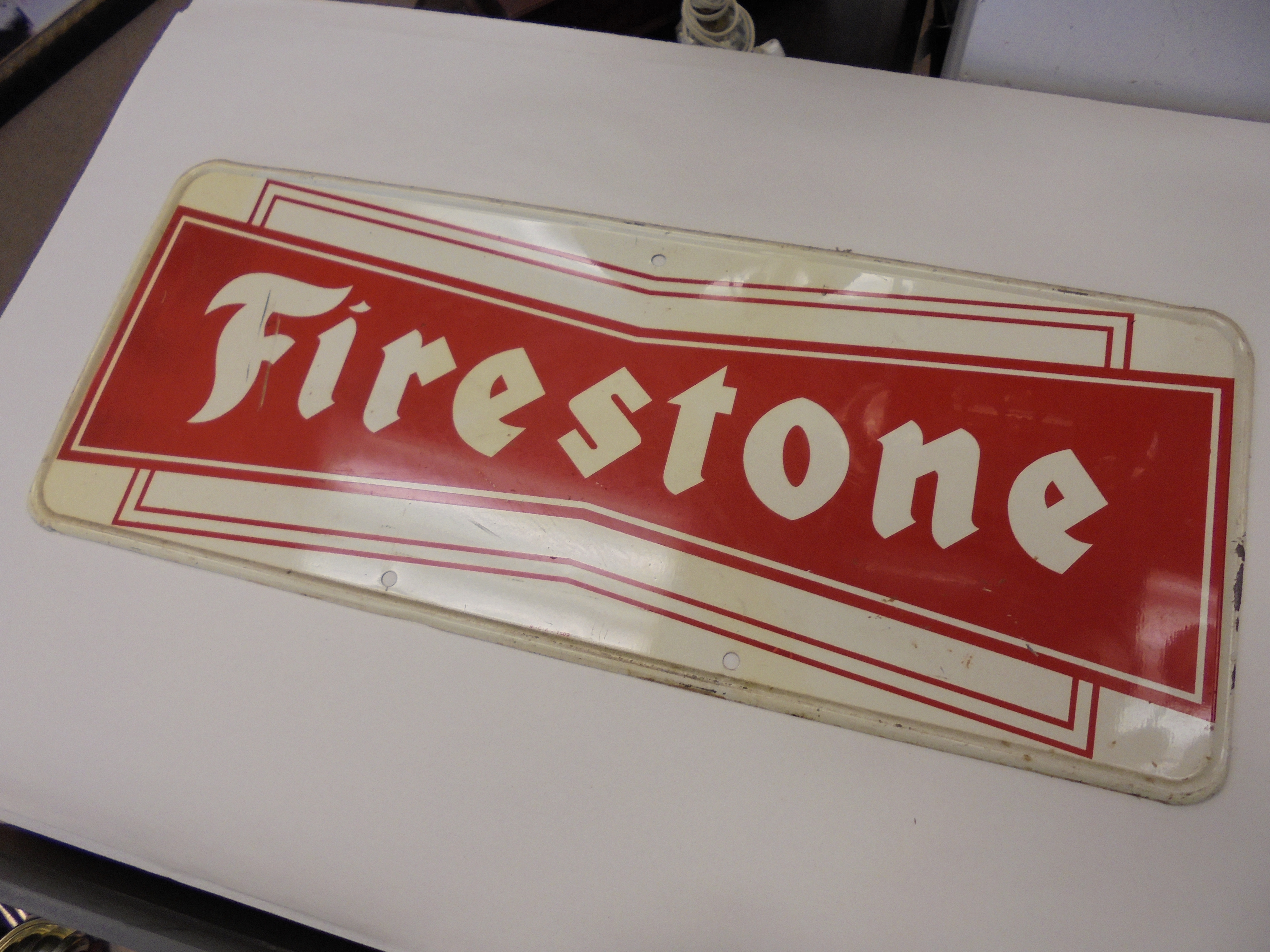 lot 119 image: METAL FIRESTONE SIGN