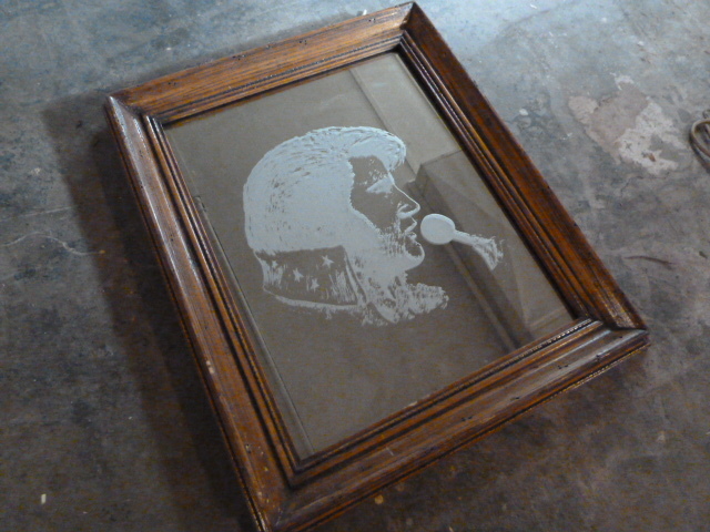 lot 364 image: ETCHED ELVIS MIRROR