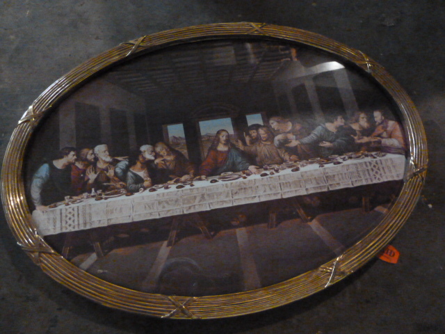 lot 363 image: BEAUTIFUL LAST SUPPER FRAMED ART