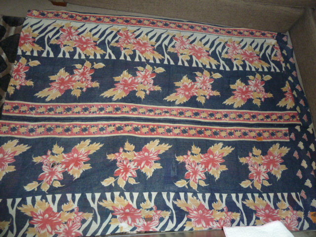 lot 696 image: VERY COOL DOUBLE SIDED QUILT...AGE UNKNOWN