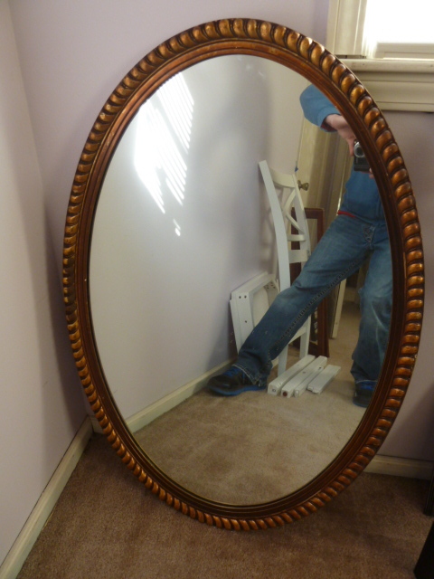lot 693 image: 36 OVAL MIRROR