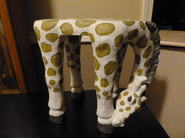lot 1001 image: GIRAFFE FOOT STOOL