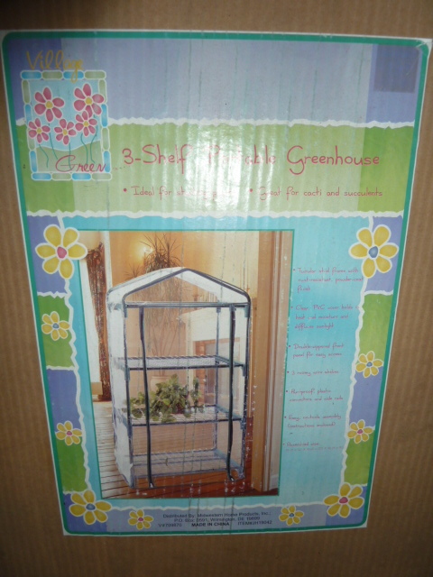 lot 206 image: 3-SHELF PORTABLE GREENHOUSE