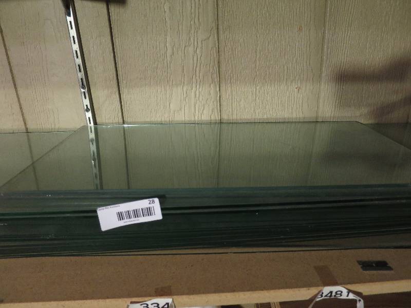 lot 28 image: Huge Lot of Glass Shelving