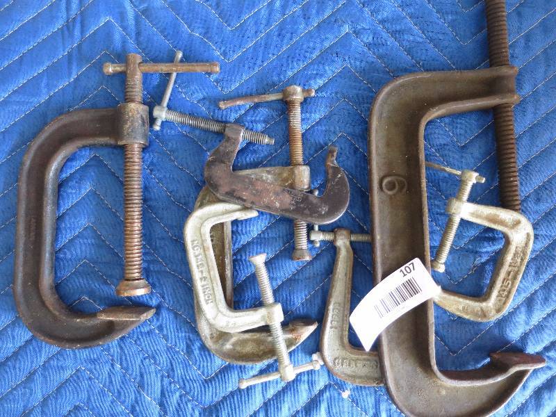 lot 107 image: Lot of C Clamps