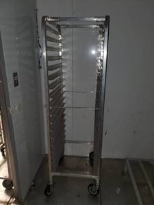 lot 23030 image: Full Size Sheet Pan Rack On Casters