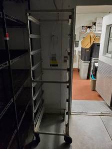 lot 23035 image: NewAge Sheet Pan Rack On Casters