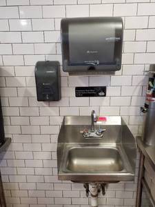 lot 23101 image: Hand Sink, Paper Towel Dispenser, Soap Dispenser