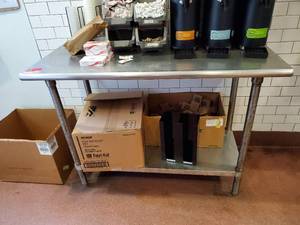 lot 23114 image: 4ft Stainless Table