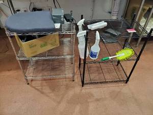 lot 23119 image: (2) Small Metal Racks