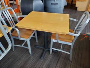 lot 23134 image: 30x24in Wood Dining Table With 2 Chairs