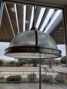 lot 23192 image: (5) Glass Hanging Lights