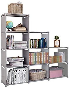 lot 3408 image: Kids 9 Cubes Bookcase Toy Closet Storage Organizers Bookshelf 4 Tier Office Book Shelf DIY Shelving Cabinet Shelves for Office