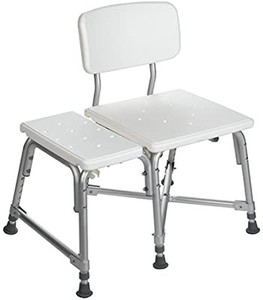 lot 3416 image: Medline Bariatric Heavy Duty Medical Transfer Bench, with Adjustable Height and 6 Heavy Duty Supporting Legs for Extra Stability