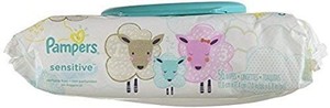 lot 3428 image: Pampers Sensitive Wipes - 72ct per pack. (2 packs