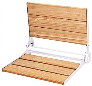 lot 3465 image: Clevr 18 Ada Compliant Folding Serena Teak Wood Shower Bench Crs501104