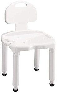 lot 3470 image: Bath Seat And Shower Chair With Back For Seniors, Elderly, Disabled, Handicap, and Injured Persons, Supports Up To 400lbs