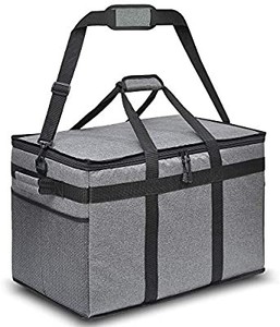 lot 3474 image: The HOT Box Insulated Food Delivery Bag - Premium Quality Bag for Hot and Cold Food for Uber Eats DoorDash Instacart Postmates Groceries Restaurants - XXL Sized Excellent for Catering - 23x14x15 - 1 PACK