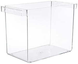lot 3498 image: Clear Plastic Hanging File Organizer - Holds 8.5 X 11 Hanging File Folders