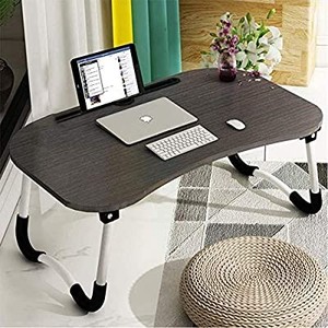 lot 3506 image: Foldable Laptop Bed Table, Lap Desk Bed Tray Desk for Laptop and Writing, Folding Laptop Stand Laptop Desk for Bed & Sofa, Breakfast Serving Bed Tray for Watching Movie Or As Personal Dining Table with cup holder