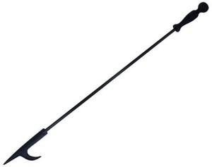 lot 3529 image: Rocky Mountain Goods Long Fireplace Poker - Rust Resistant Black Finish - Heavy Duty Wrought Iron Steel - Decorative Look and Finish - Multi use tip - Indoor and Outdoor use (1
