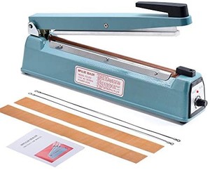 lot 3536 image: Metronic 12 inch Impulse Bag Sealer Poly Bag Sealing Machine Heat Seal Closer with Repair Kit