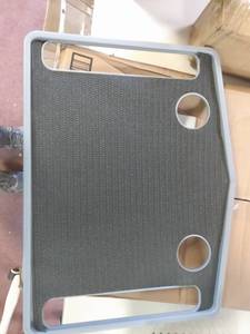 lot 3541 image: Grey serving tray with 2 cup holders