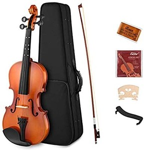 lot 3549 image: Eastar 44 Violin Set Full Size Fiddle EVA-2 for Kids Beginners Students with Hard Case, Rosin, Shoulder Rest, Bow, and Extra Strings (Imprinted Finger Guide on Fingerboard