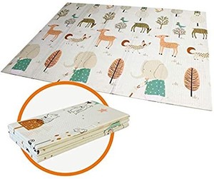 lot 3561 image: Baby Folding mat Play mat Extra Large Foam playmat Crawl mat Reversible Waterproof Portable Double Sides Kids Baby Toddler Outdoor or Indoor Use Non Toxic, Colorful