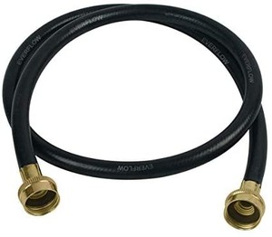 lot 3595 image: 4 Feet Washing Machine Hose Durable Black EPDM Rubber Tube Cover Washer Connector Used For Supply Line 34 x 34 Female(2 hose per pack