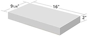 lot 3632 image: WELLAND 16 inch black Mission Floating Shelves for Wall, Bathroom Wall Mount Shelves, Wood Modern Display Shelves, Book Shelves,for Bedroom,Living Room and Kitchen