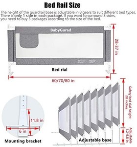 lot 37299 image: BabyGuard Bed Rails for Toddlers - 1 Side 78(L). ONLY ONE SIDE