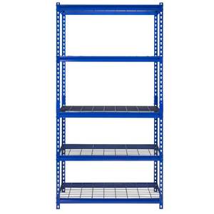 lot 37305 image: Muscle Rack UR361872WD5-BL 5-Shelf Industrial Steel Shelving Unit, 36Wx18Dx72H, B
