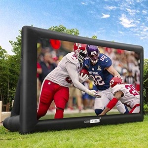 lot 37306 image: VIVOHOME 16ft Indoor and Outdoor Inflatable Blow up Mega Movie Projector Screen with Carry Bag for Front and Rear Projection
