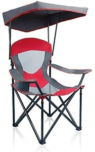 lot 37309 image: ALPHA CAMP Heavy Duty Canopy Lounge Chair Sunshade Hiking Travel Chair with Cup Holder