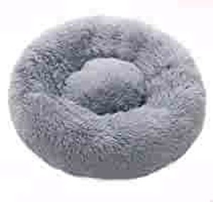 lot 37316 image: ANXUAN Luxury Fluffy Dog & Cat Bed Plush Donut Cuddler Round Pet Bed